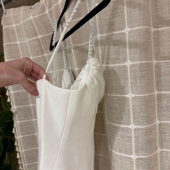 Meshki Liliane Suiting Mini Dress with Pearls - Ivory - Picture 9 of 11